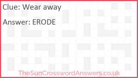 wore away crossword clue|More.